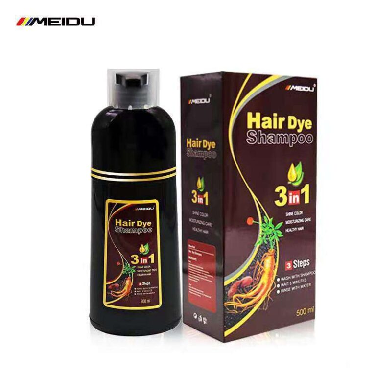 Meidu (สีน้ำตาลคอฟฟี่)Hair Dye shampoo แชมพูปิดผมขาว