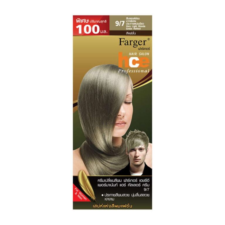 Farger Hce Hair Color cream 100ml สีฟาร์เกอร์ 9/7 สีบลอนด์อ่อนมากพิเศษประกายหม่นเขียว