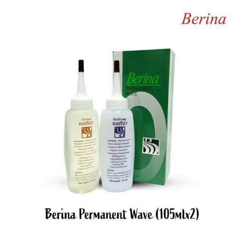 Berina เบอริน่า Permanent Wave 105ml. น้ำยาดัดถาวร สูตรสมุนไพร กล่องเขียว 105ml.