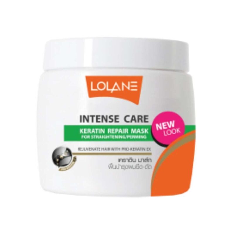 Lolane โลแลน อินเทนซ์ แคร์ เคราติน รีแพร์ มาส์กสำหรับ ผมยืด ดัด[แถบสีเขียว] (200ml.)