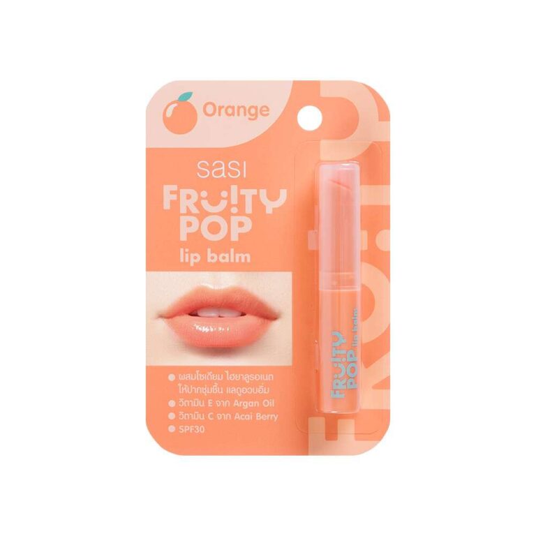 SASI (ออเร้นจ์) Fruity Pop Lip Balm ศศิ ฟรุตตี้ ป็อป ลิป บาล์ม 1.5g.