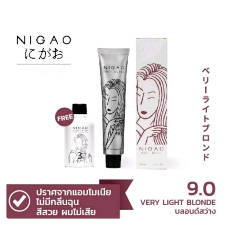 NIGAO นิกาโอะ 9.0 ( ครีมเปลี่ยนสีผม สีย้อมผม บลอนด์สว่าง)