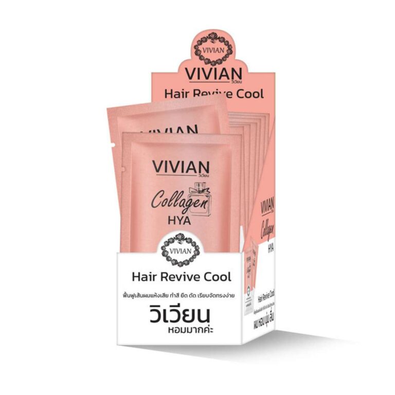 Vivian วิเวียน (ชมพู) คอลลาเจน ไฮยา แฮร์  รีไวฟ์ คูล ทรีทเม้นท์ 30ml.