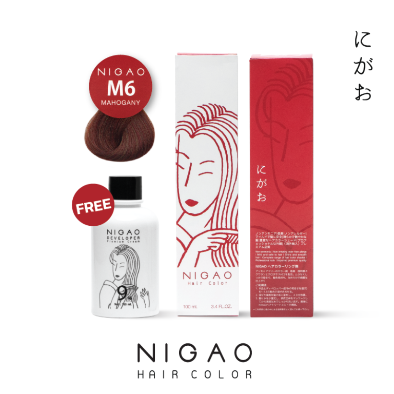 NIGAO นิกาโอะ M6 (นิกาโอะ ครีมเปลี่ยนสีผม สีย้อมผม มะฮอกกานี)