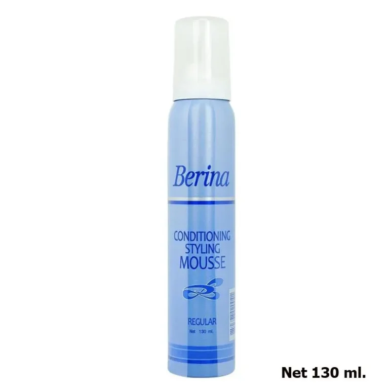 Berina (กระป๋องสีฟ้า)  เบอริน่า คอนดิชันนิ่ง สไตลิ่ง มูส 130 ml.