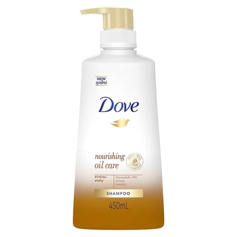 Dove โดฟ (สีทอง) นูริชชิ่ง ออยล์ แคร์ แชมพู  สำหรับผมแห้งชี้ฟู 450 มล